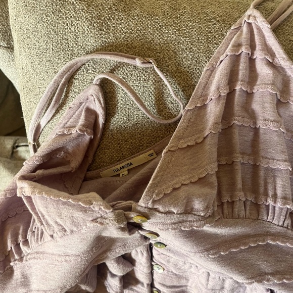 Lavender Button-Up Ruffled dress - Picture 4 of 4